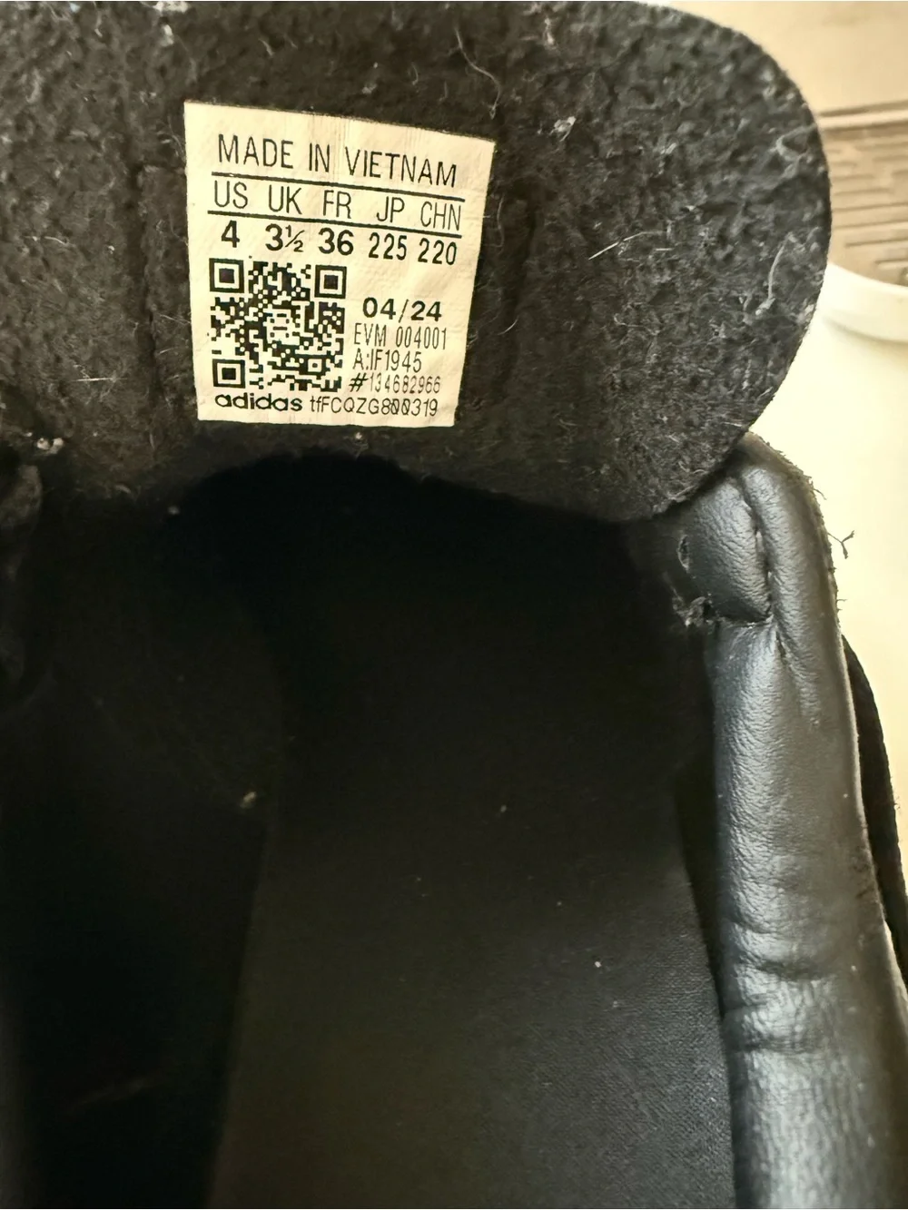 adidas Black Sneakers with Suede Toe